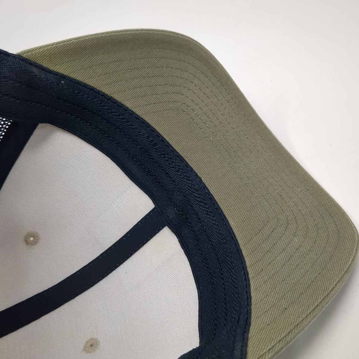 Columbia Baseball Cap Beige Blue Green One Size Mesh Back Leather Patch Hat