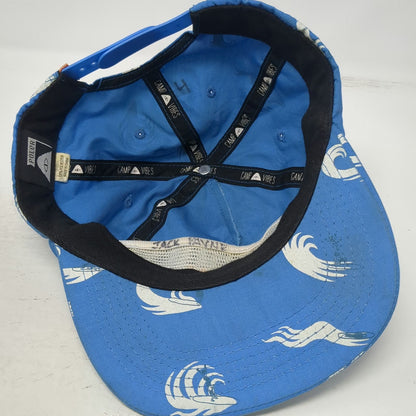 Poler 5 Panel Blue One Size Hat Surfer Wave All Over Print Snapback Camp Vibes