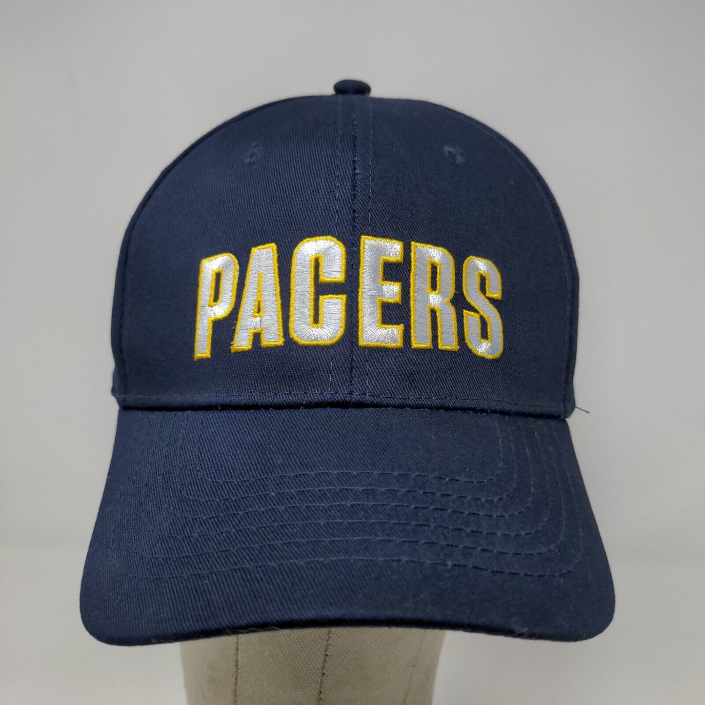 Indiana Pacers Men's Strapback Hat Blue Adjustable Lucas Oil Embroidered Logo