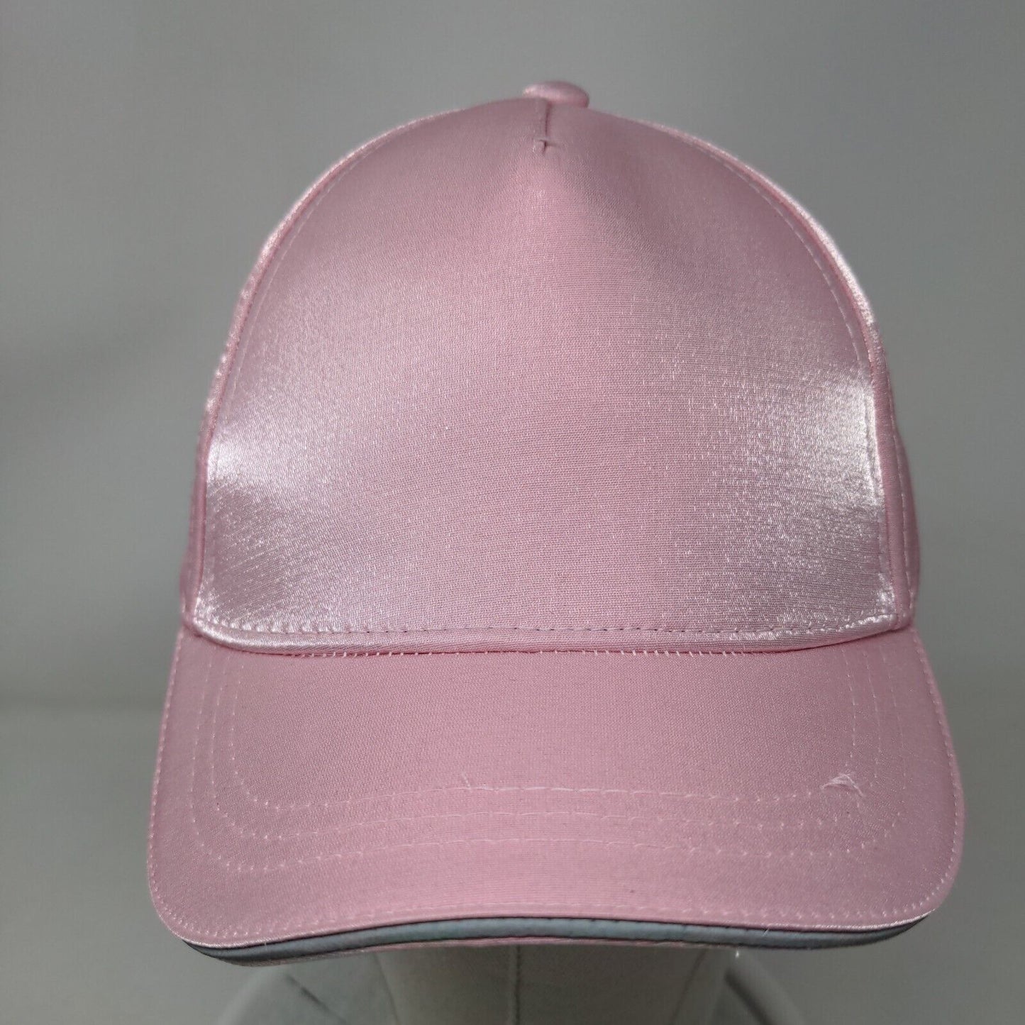 Unbranded Snapback Hat Pink One Size Satin Adjustable 5 Panel Blank