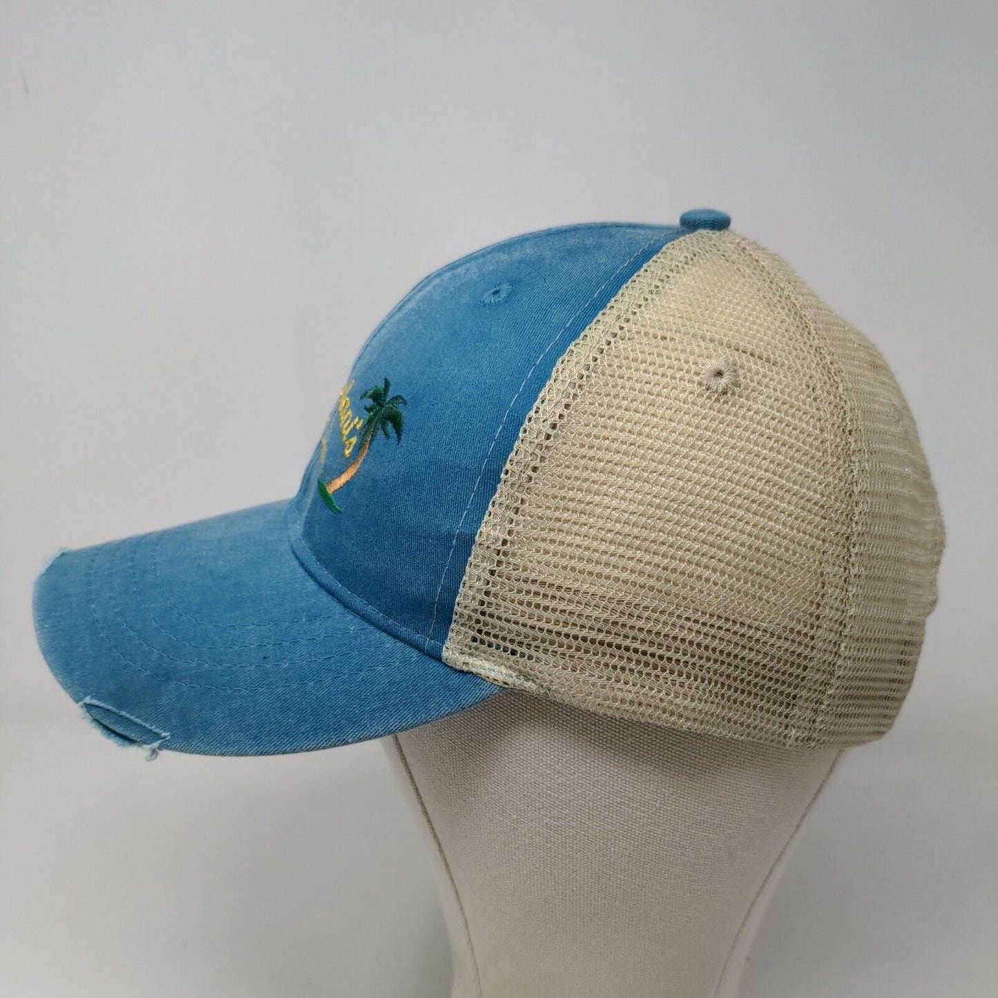 Liliuokalani Ice Cream Men's Snapback Mesh Back Hat Blue Adjustable Embroidered