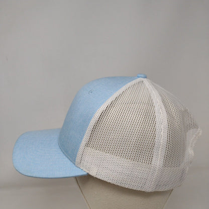 Fahrenheit Snapback Mesh Back Trucker Hat Blue OSFM Embroidered