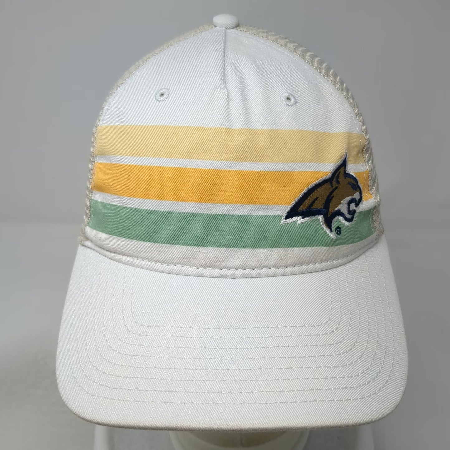 Texas State Bobcats NCAA The Game Cap White One Size Mesh Stripes Slideback Hat