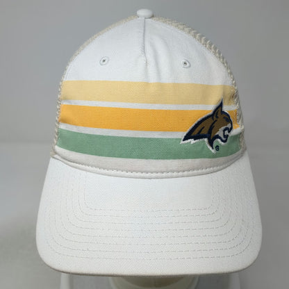 Texas State Bobcats NCAA The Game Cap White One Size Mesh Stripes Slideback Hat