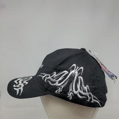 Neptune Strapback Hat Black OSFM Embroidered Headshots KC Caps W/Tags