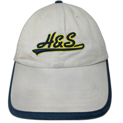 Baseball Cap Beige One Size H&S Denver Salt Lake Since 1970 Strapback Trim Hat