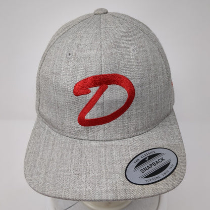 Dennings Snapback Hat Gray One Size Adjustable Embroidered 6 Panel Sport-Tek