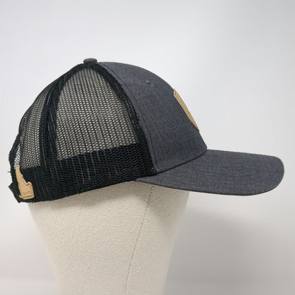 44 North Baseball Cap Gray One Size Mesh Back Leather Patch Idaho Vodka Hat