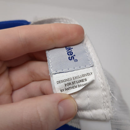 St. Luke's Snapback Trucker Hat Blue One Size Adjustable Patch Mesh Back