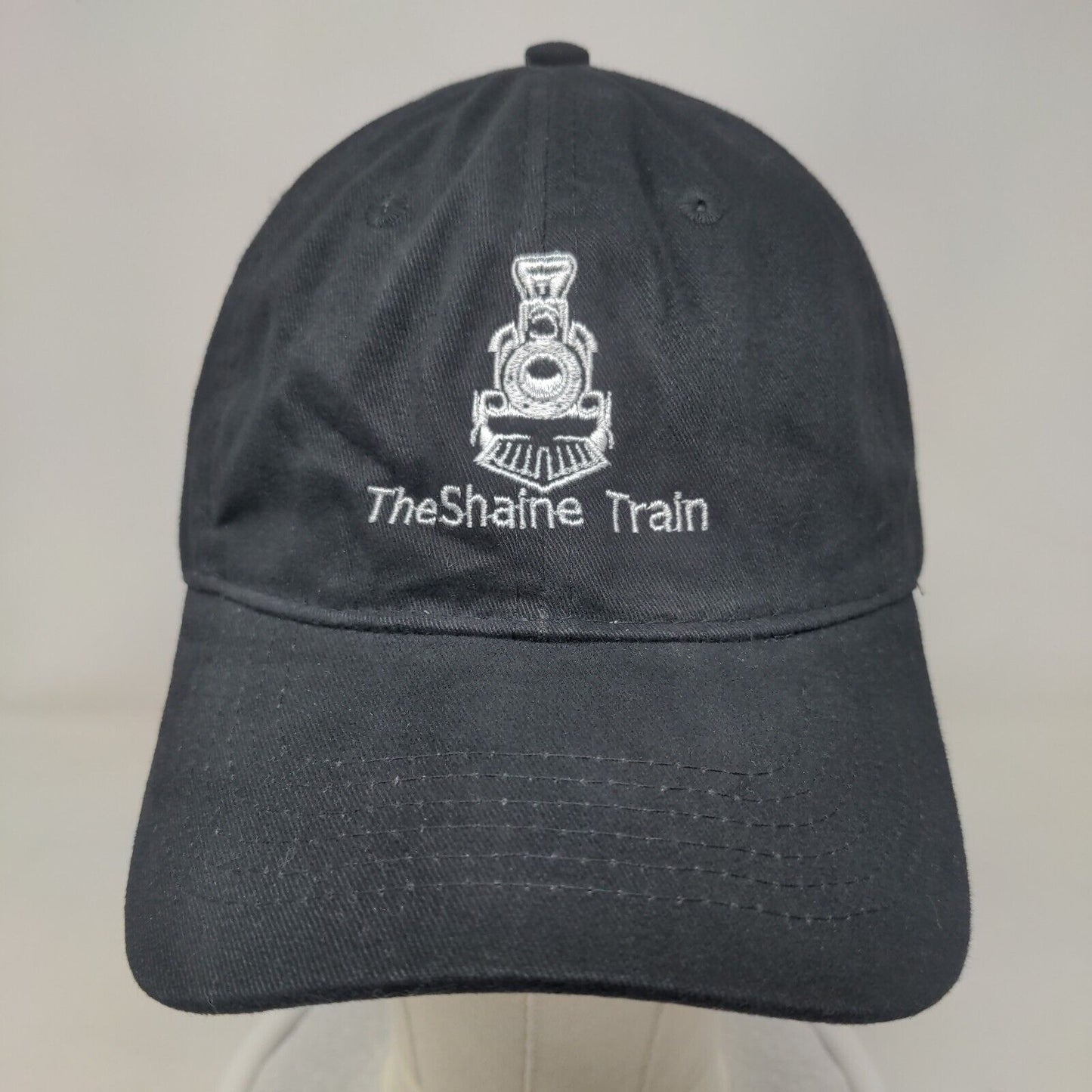 The Shaine Train Slideback Hat Black One Size Embroidered Queensboro