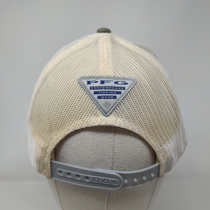 Columbia PFG Fish Flag Snapback Mesh Back Trucker Hat Green One Size