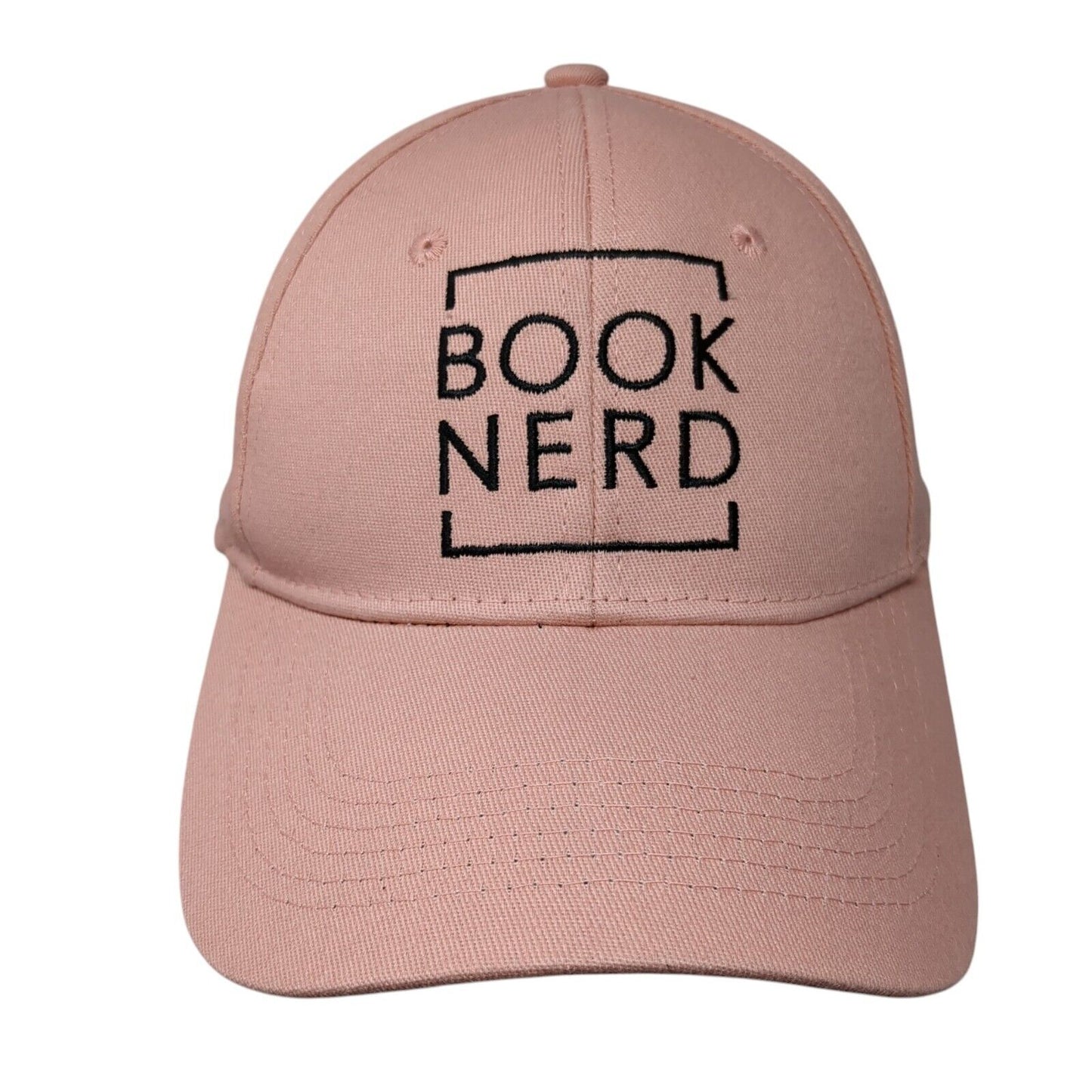 Book Nerd Strapback Hat Ponytail Pink OSFA Solid Once Upon A Book Club