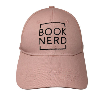Book Nerd Strapback Hat Ponytail Pink OSFA Solid Once Upon A Book Club