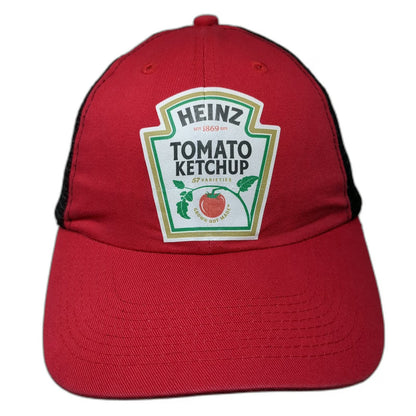 AMC Heinz Tomato Ketchup Baseball Cap Red Black One Size Mesh Hat Slideback Logo