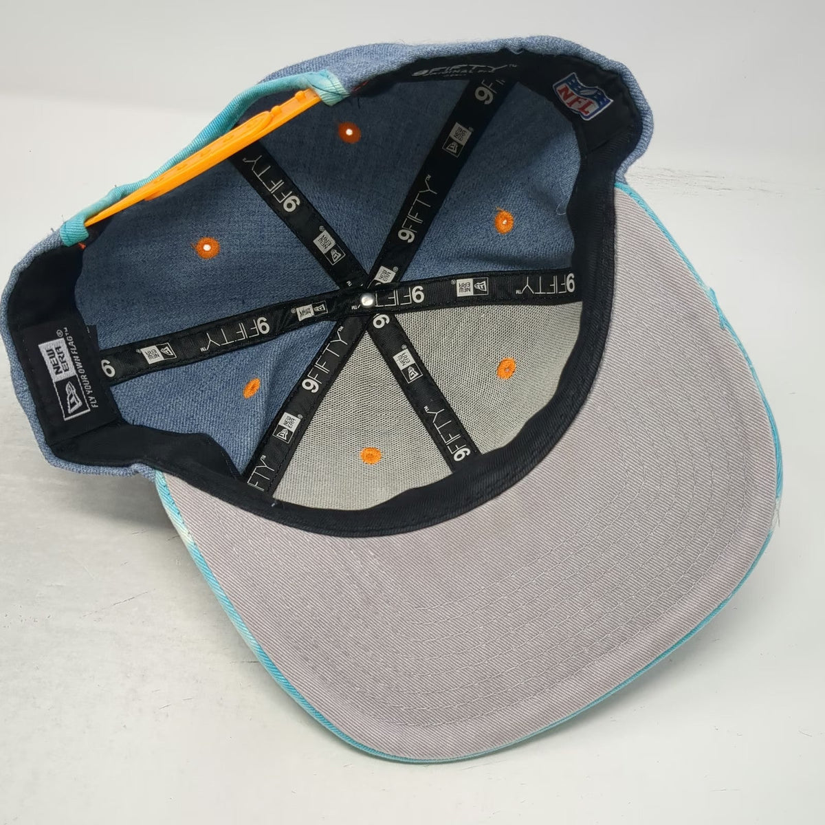 Miami Dolphins NFL New Era Snapback Hat Blue One Size Tie Dye Visor 9FIFTY 950