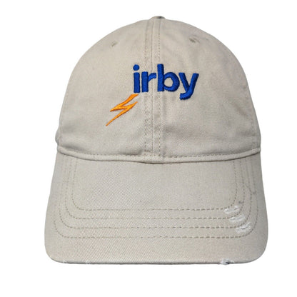 Irby Strapback Hat Tan One Size Adjustable Embroidered 6 Panel Vent Holes