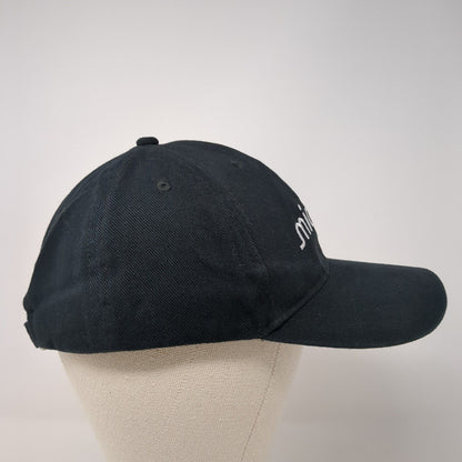 Micron Slideback Hat Black One Size Adjustable 6 Panel Embroidered