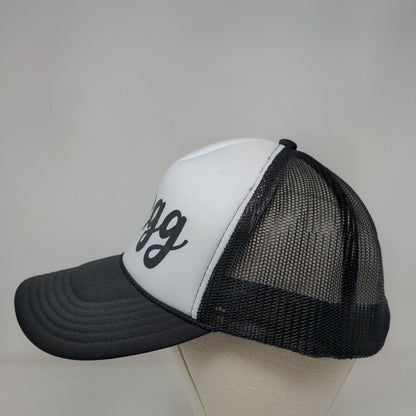 Clegg Snapback Trucker Hat Black OSFM Adjustable Mesh Back Rope Otto Polyester