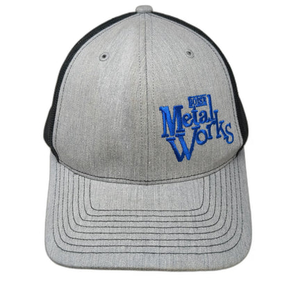 Richardson Trucker Hat Gray Black One Size Boise Metal Works Mesh Snapback