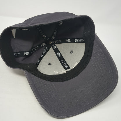 ZoomLock Fitted Hat Gray Large Embroidered 6 Panel New Era 39Thirty