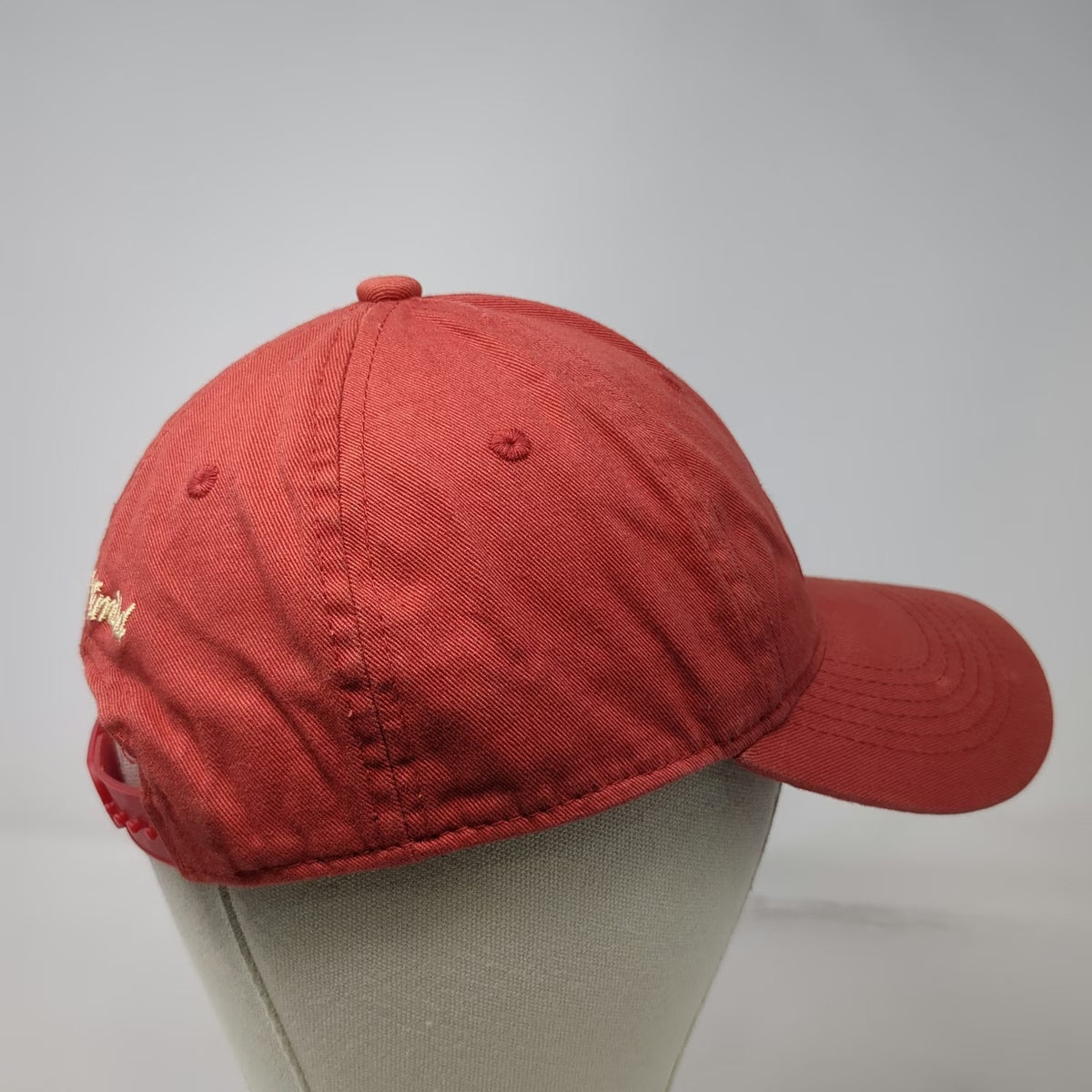 Ducks Unlimited Snapback Red One Size Embroidered Logo Curved Brim Outdoor Hat
