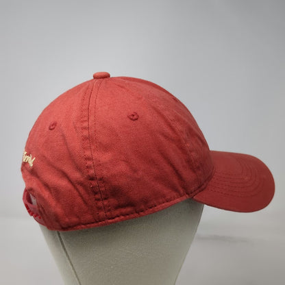 Ducks Unlimited Snapback Red One Size Embroidered Logo Curved Brim Outdoor Hat