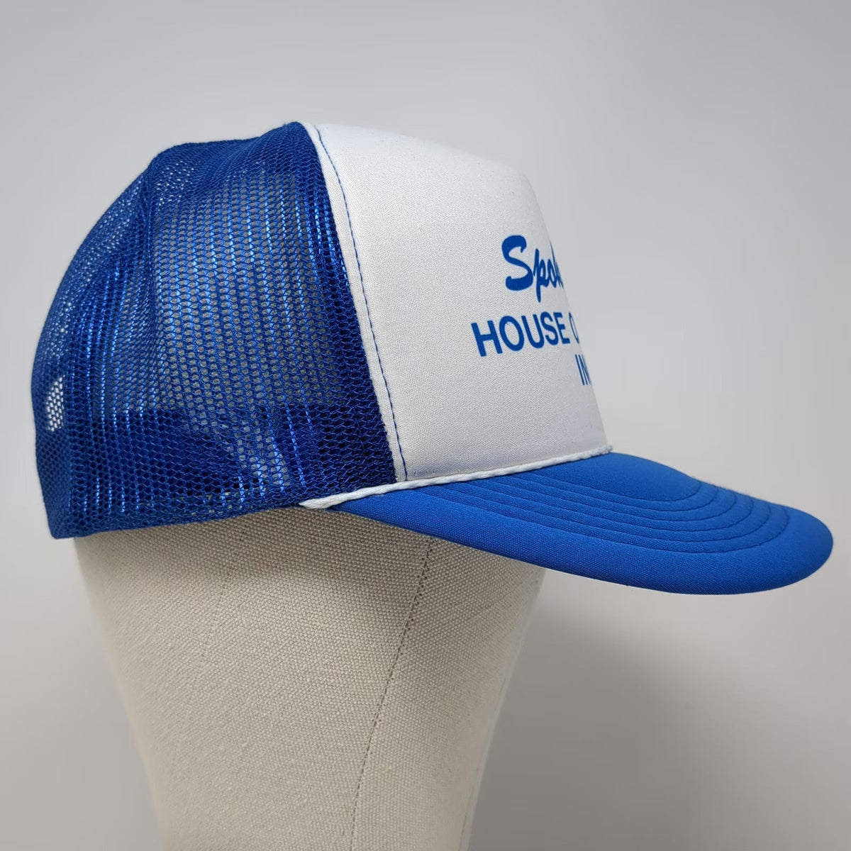 Spokane House Of Hose Inc Blue Trucker Hat One Size Snapback Mesh Foam Rope