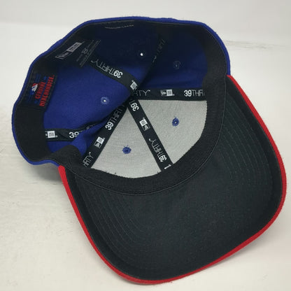 Philadelphia Phillies MLB New Era Baseball Cap Blue Red L 39THIRTY Stretch Hat