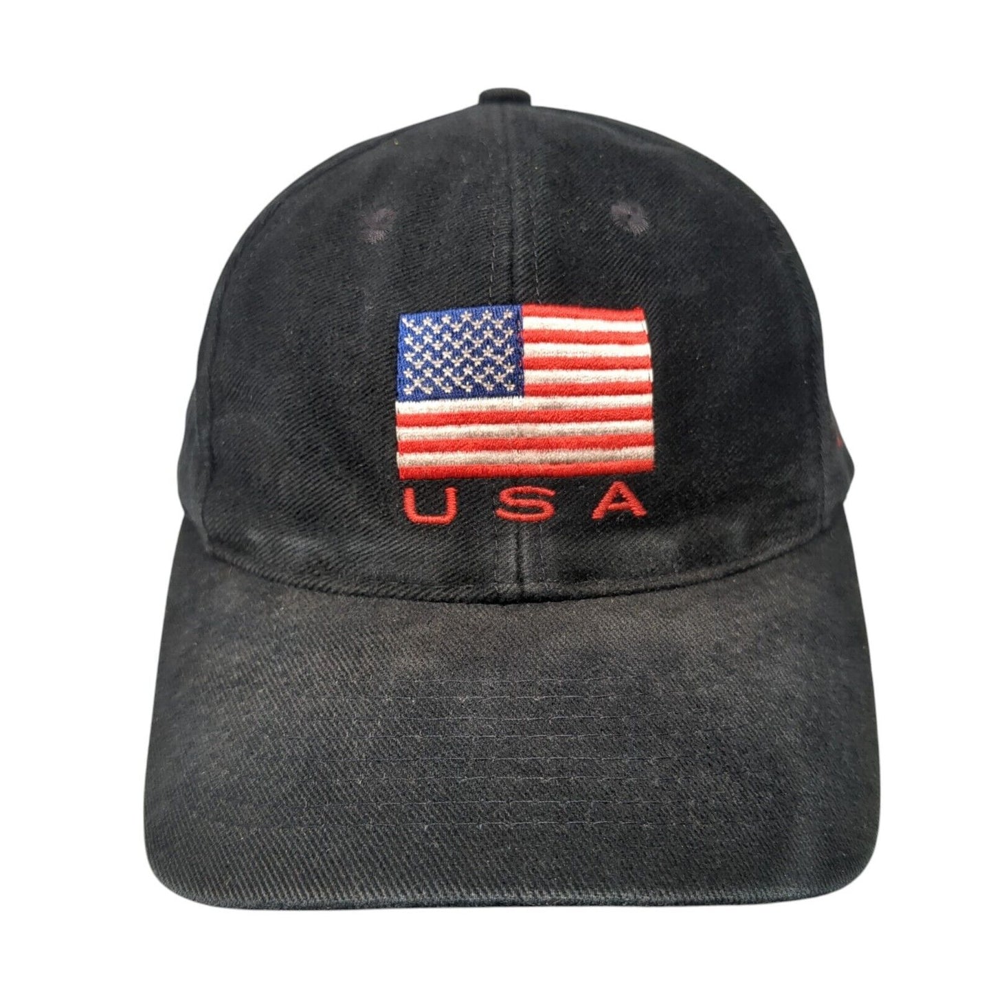 USA Flag Park Snapback Hat Black One Size Adjustable Top of the World