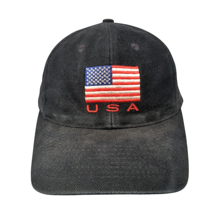 USA Flag Park Snapback Hat Black One Size Adjustable Top of the World