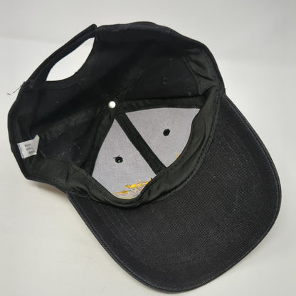 Warrior Custom Golf.com Strapback Hat Black OS Adjustable Embroidered Cotton