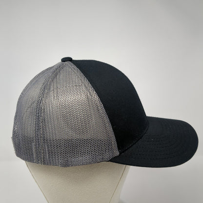 Pacific Headwear Snapback Mesh Back Trucker Hat Black One Size Patch
