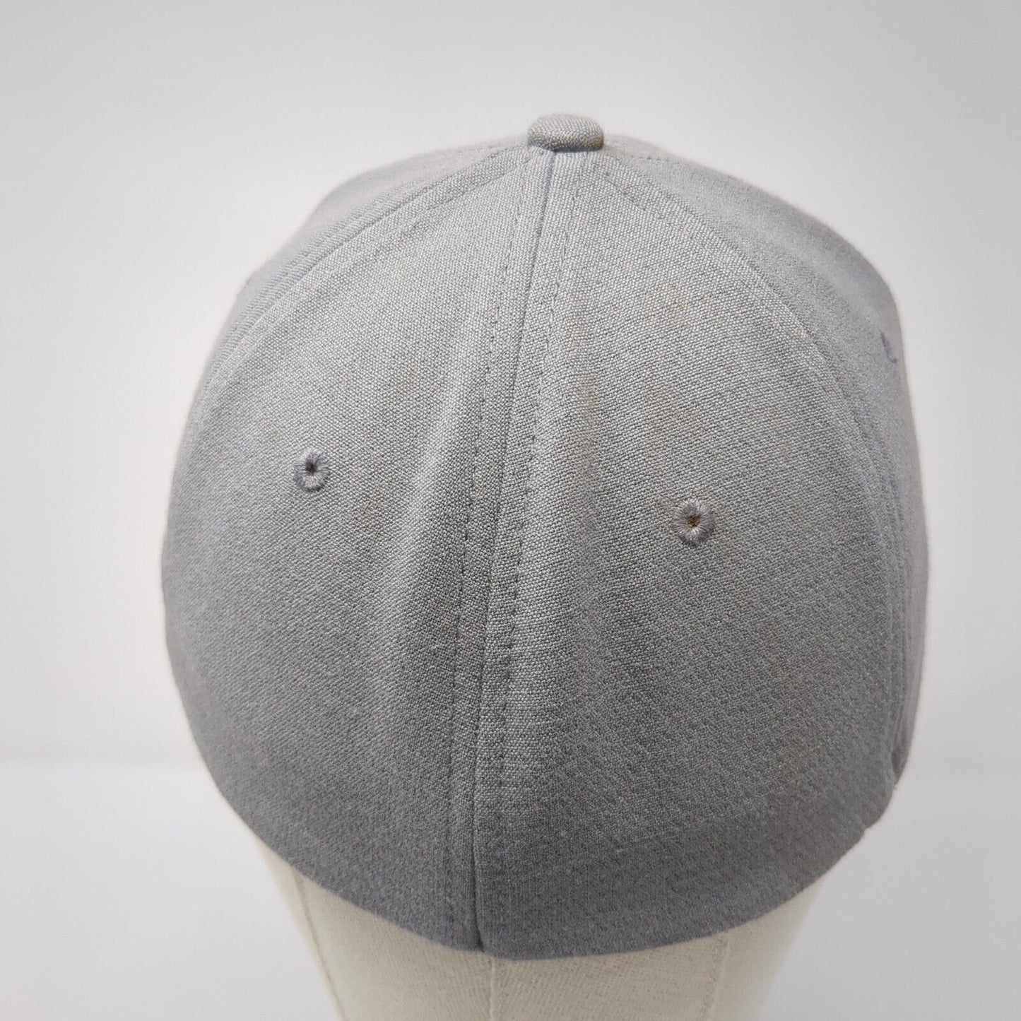 Volcom Fitted Hat Gray One Size Adjustable Patch Logo Vented Holes 6 Panel