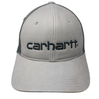 Carhartt Trucker Hat Gray One Size Mesh Back Snapback Embroidered Logo Workwear
