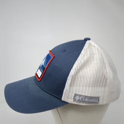 Columbia Unisex Snapback Trucker Hat Blue OS Adjustable Embroidered Mesh Back