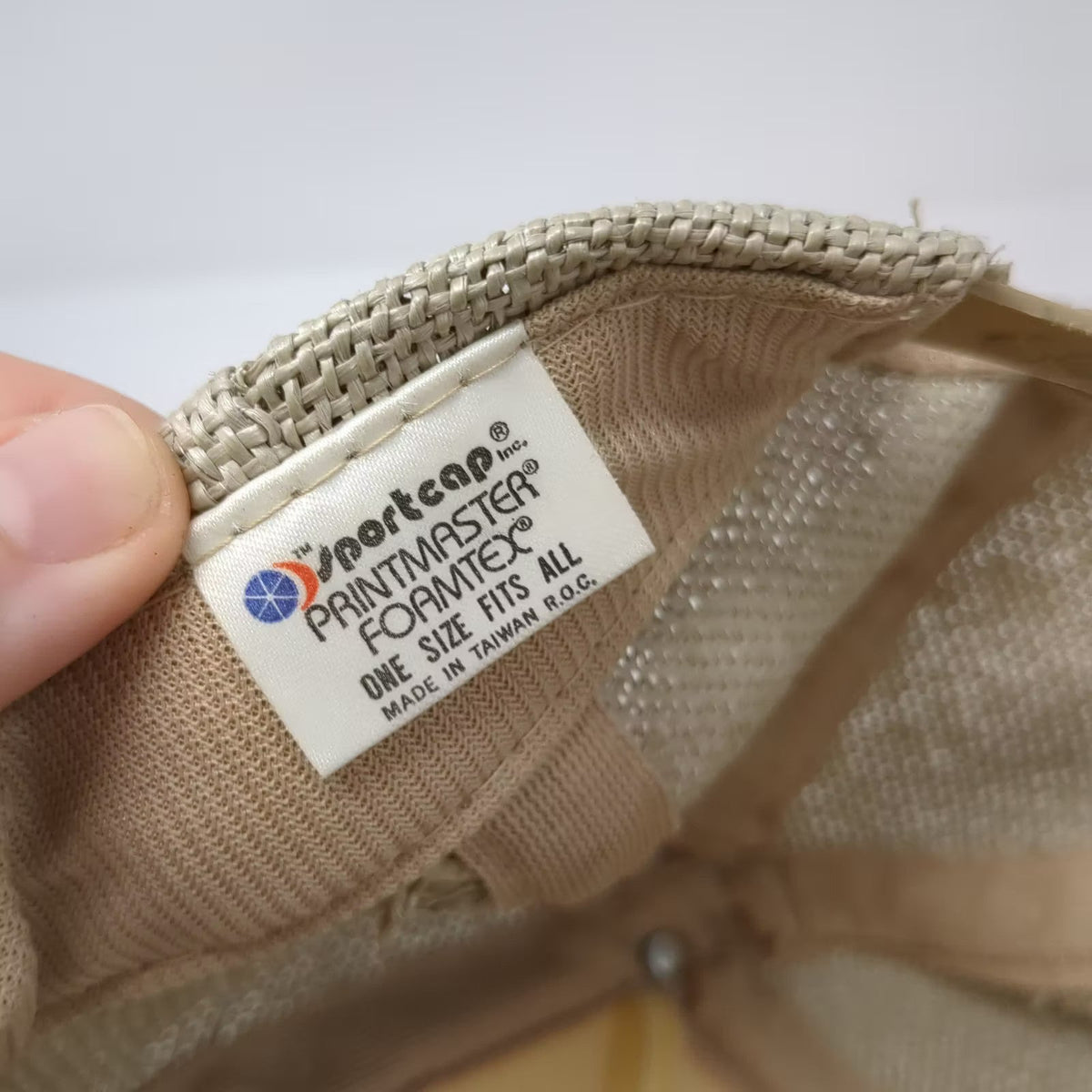 Sportcap AAA Drilling Elko Nevada Trucker Hat Beige OS Vintage Snapback Rope