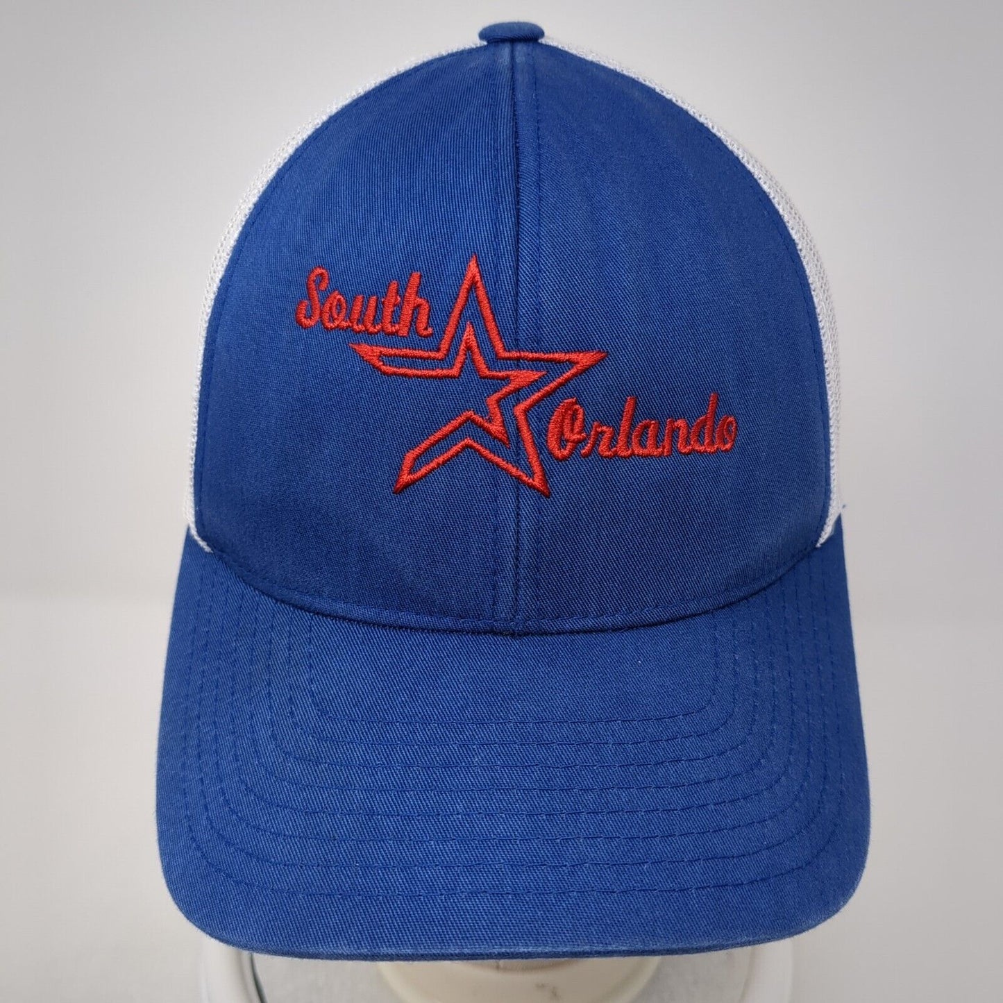 South Orlando Snapback Trucker Hat Blue OS Adjustable Mesh Back Pacific Headwear