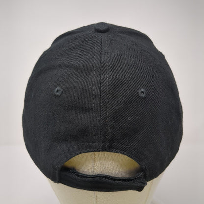 Hawaii Strapback Hat Black One Size Adjustable Embroidered 6 Panel