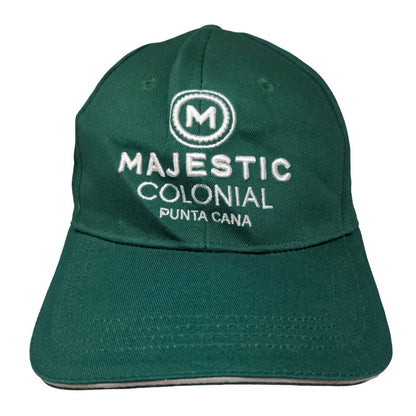 Majestic Colonial Punta Cana Slideback Hat Green One Size Embroidered