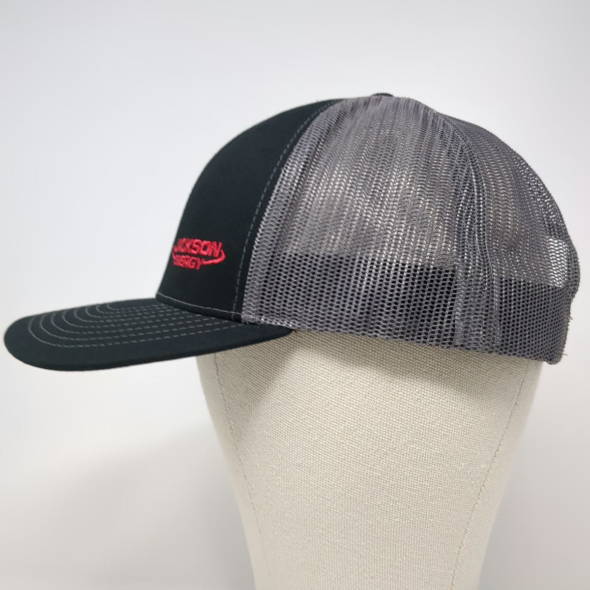 Richardson Trucker Hat Black One Size Jackson Energy Mesh Back Snapback Gray