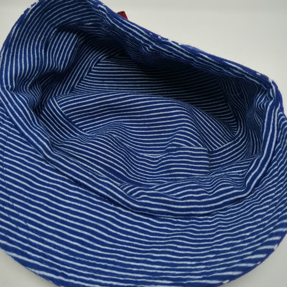 DC Shoes Army Cap Blue One Size Polka Dot Striped Lining Hat