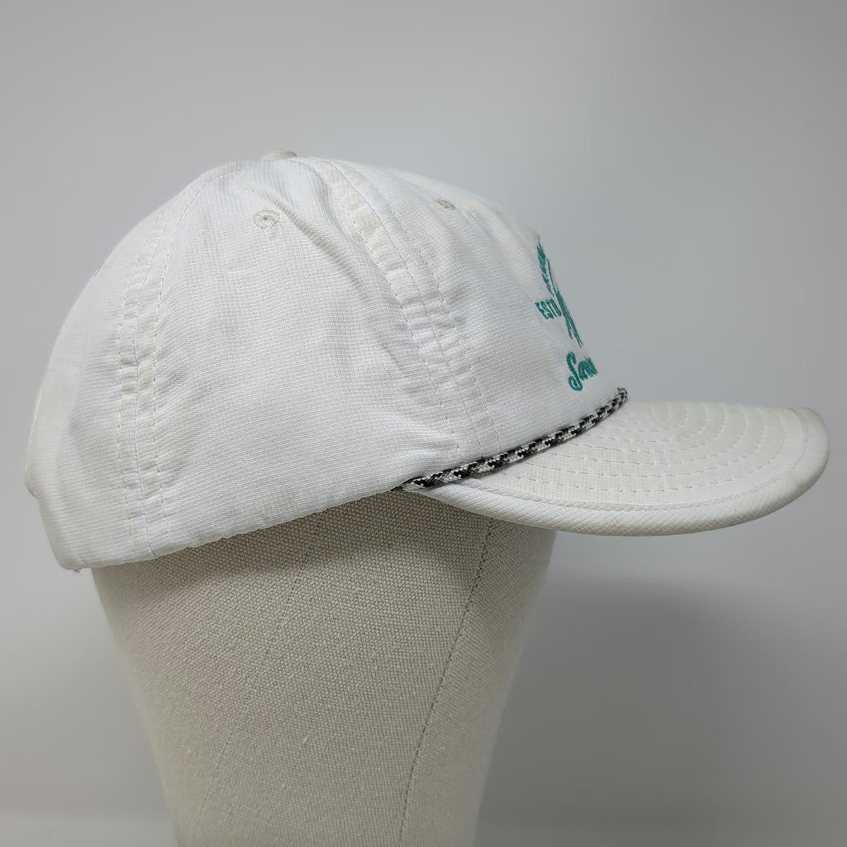 Outdoor Cap 5 Panel White One Size Sawtooth Lodge Idaho Mountain Green Rope Hat