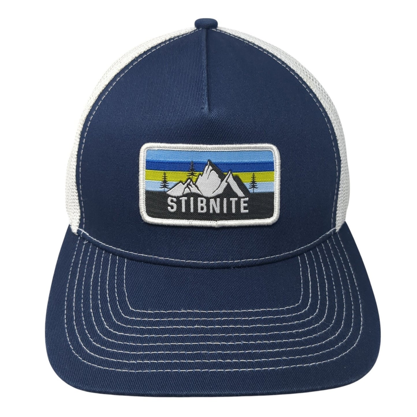 Stibnite Patch Snapback Mesh Back Trucker Hat Blue One Size Outdoor Cap