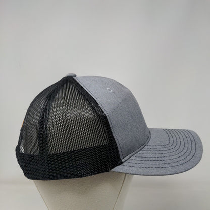 Dri-Design Snapback Mesh Back Trucker Hat Gray One Size Port Authority