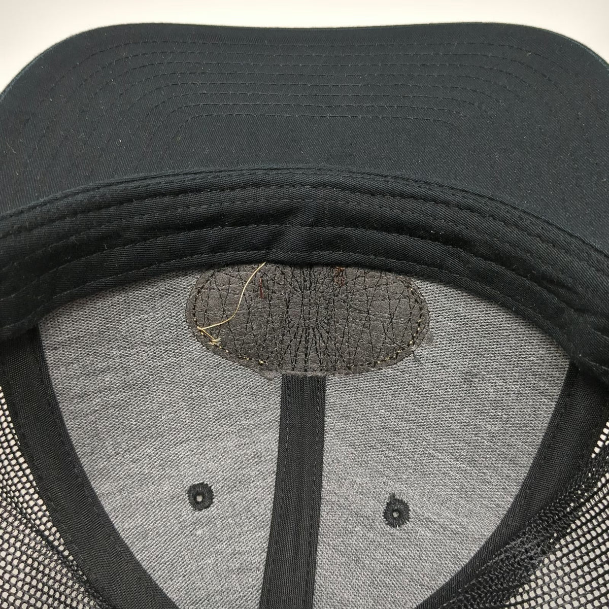 Richardson Trucker Hat Black One Size Leather Patch B.A. Fischer Snapback