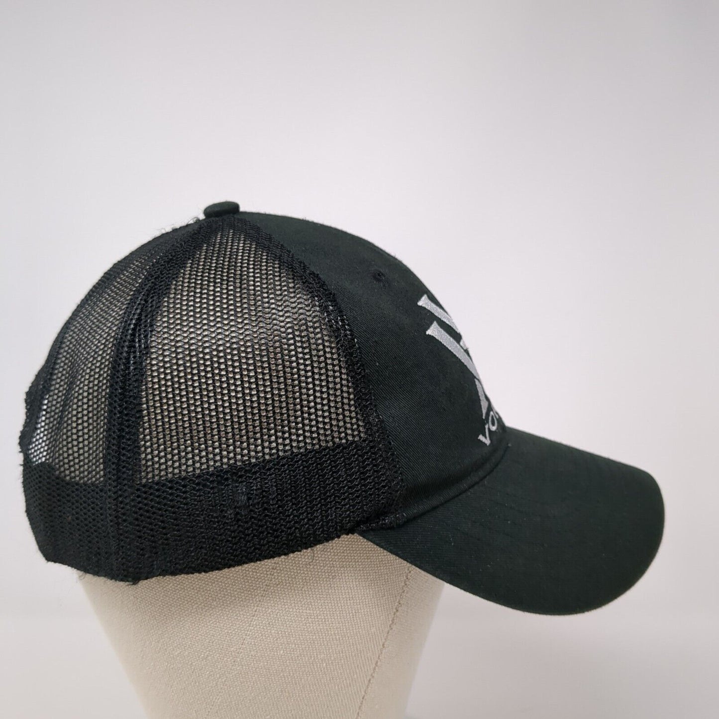 Vortex Snapback Trucker Hat Black One Size Adjustable Embroidered Mesh Back