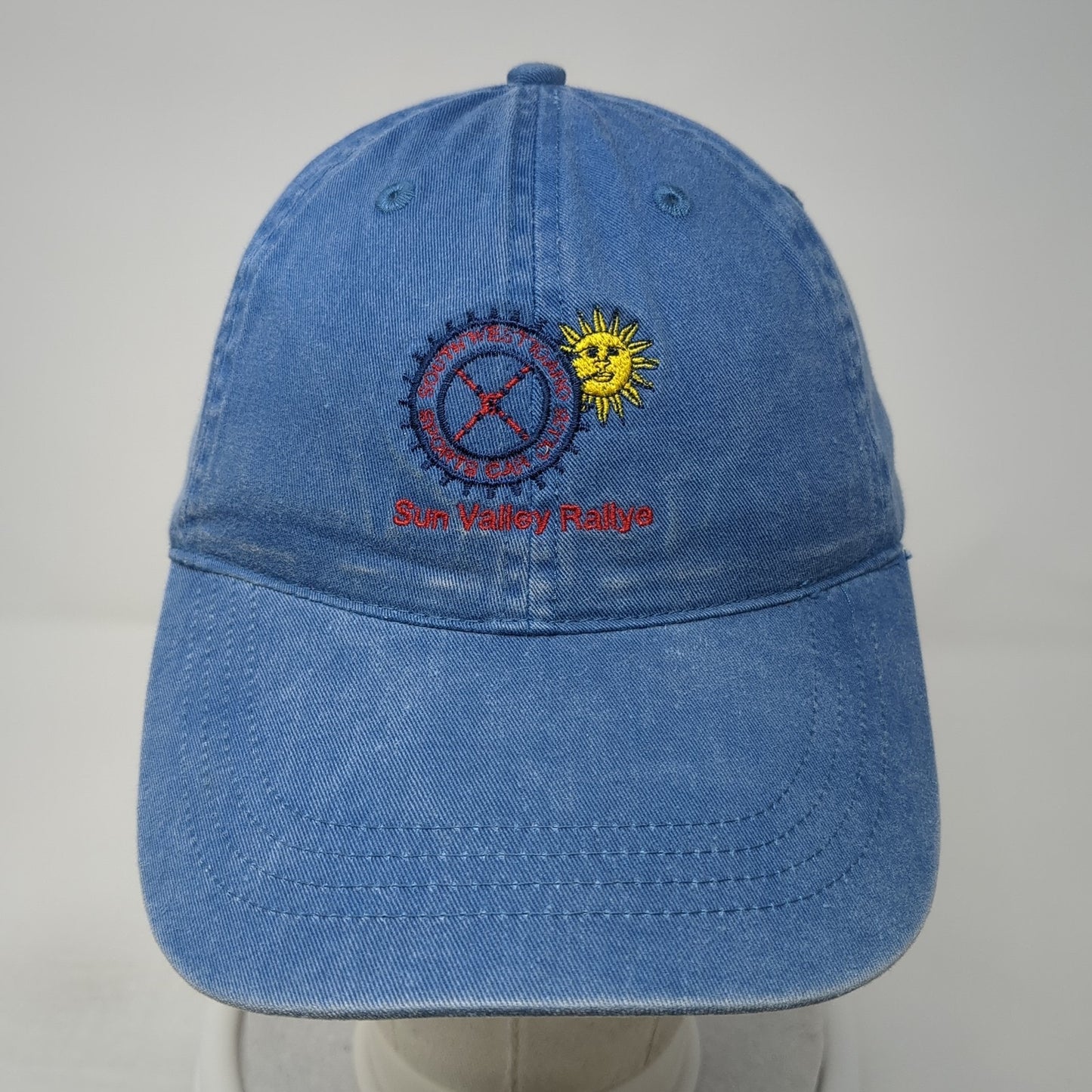 Sun Valley Rallye Slideback Hat Blue One Size Embroidered 6 Panel Otto