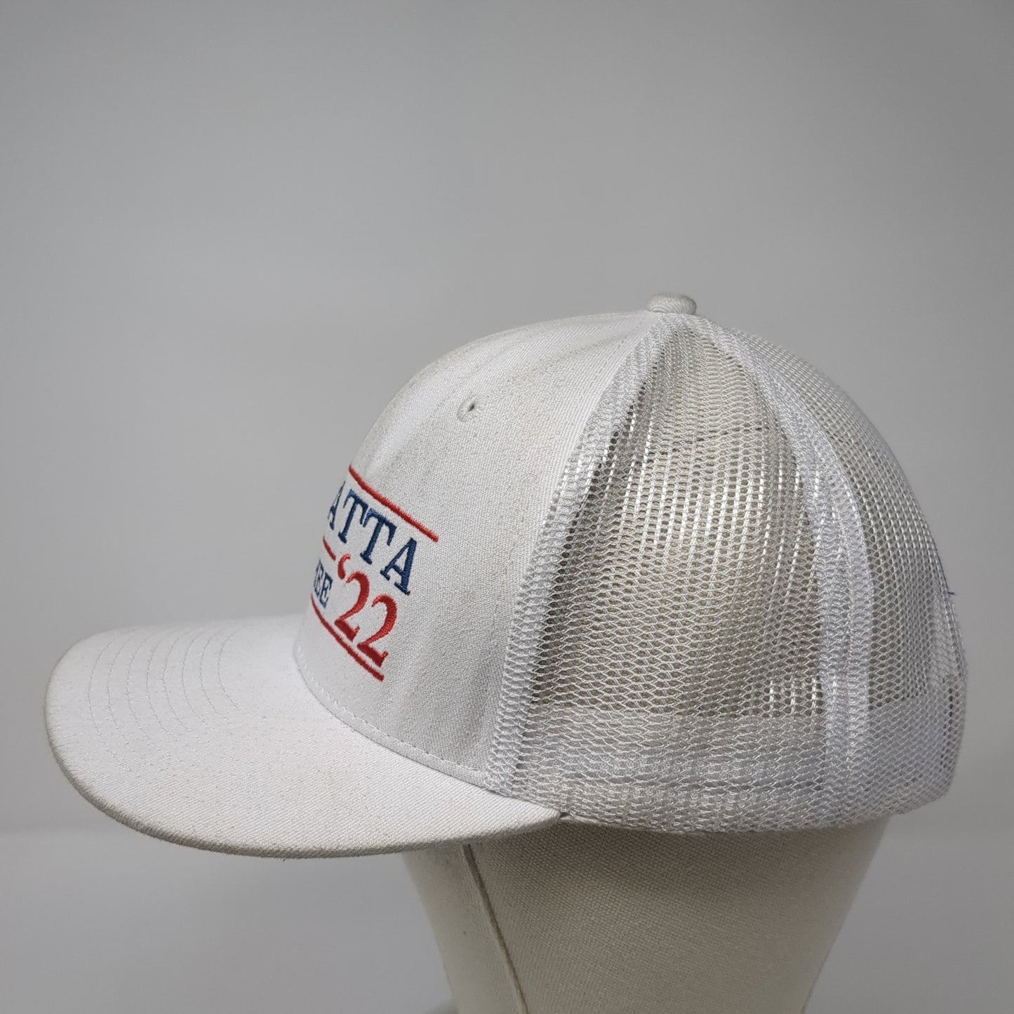 Chatta Hoochee '22 Alan Jackson Snapback Hat White One Size Adjustable Mesh Back