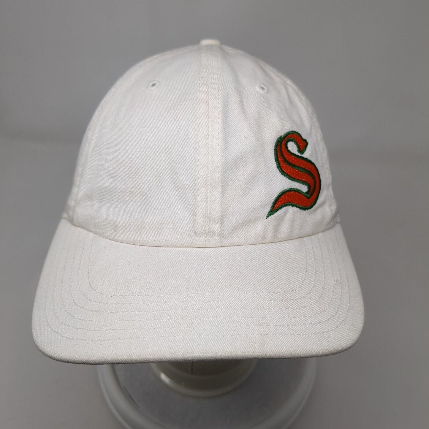 Letter S Slideback Hat White One Size Solid Embroidered Richardson