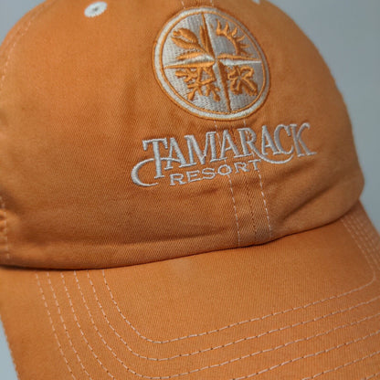 Tamarack Resort Strapback Hat Orange OSFA Embroidered Nike Golf